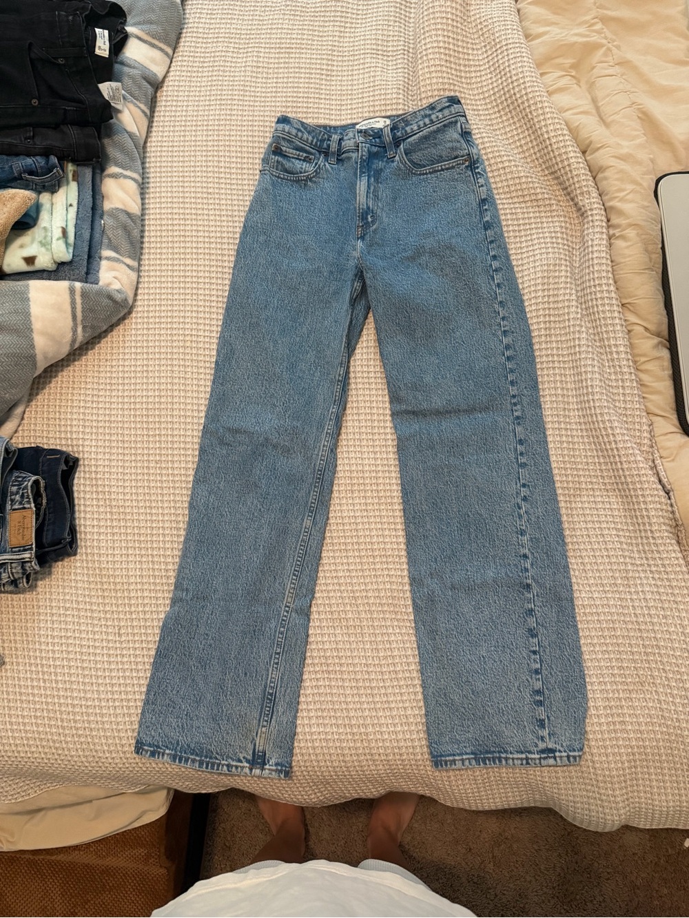Abercrombie & Fitch Light Blue Straight-Leg Jeans